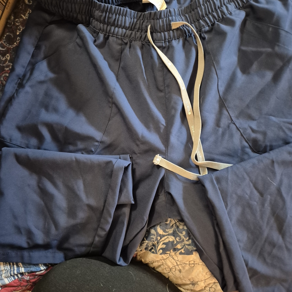 Men's Navy Elastic-Waist Drawstring Pants